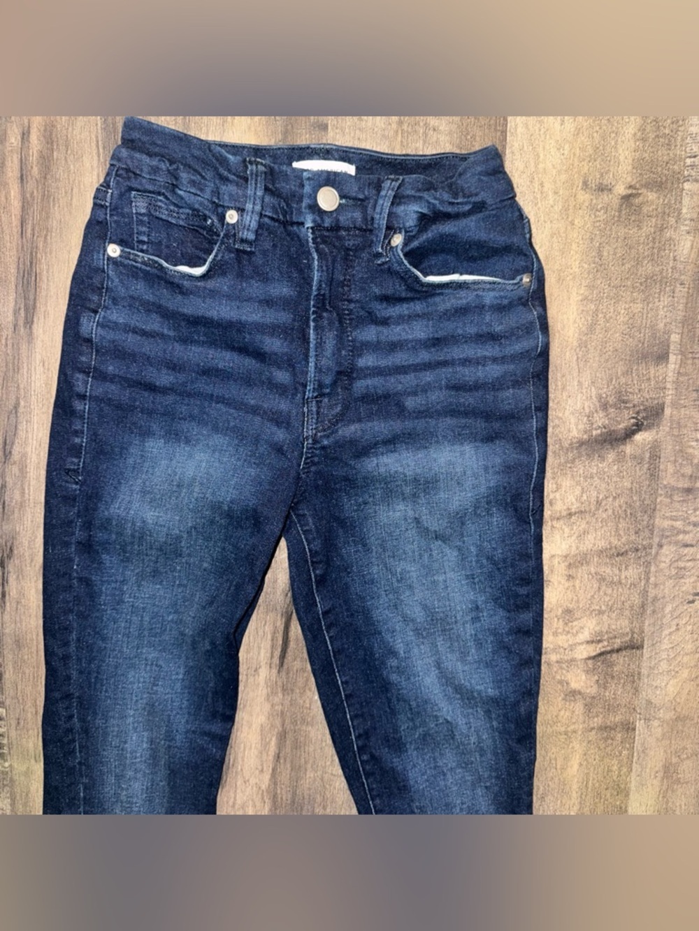 Good American Good Legs Long Skinny Jeans High Rise Dark Wash Sz 4 / 27 Khloe K - Picture 3 of 9